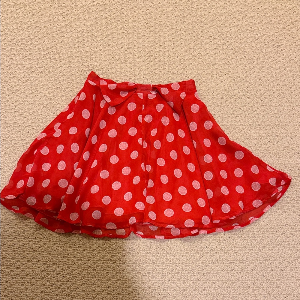 Red Polka Dot Circle Skirt